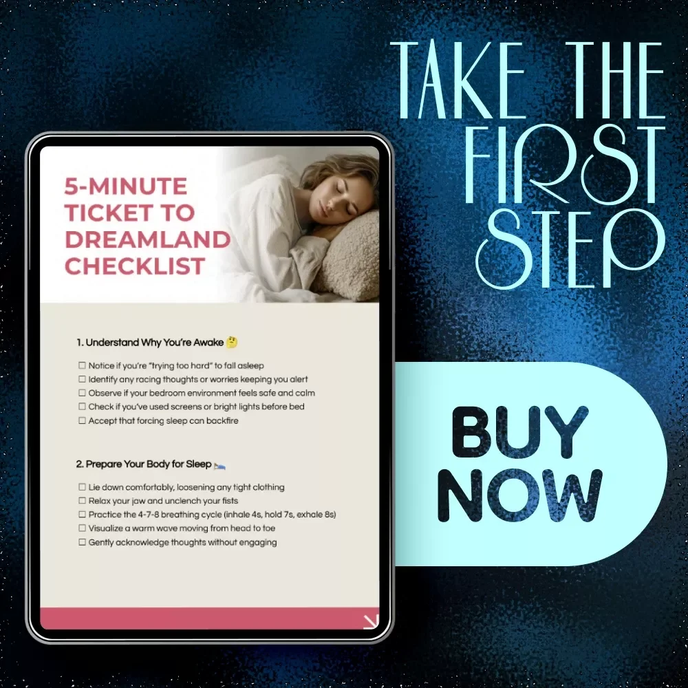 5-Minute Ticket to Dreamland Checklist: How to Get to Sleep in 5 Minutes