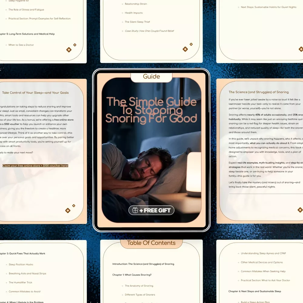 The Simple Guide to Stopping Snoring for Good – Practical eBook on How to Help Snoring, Better Sleep Solutions, Quiet Nights Digital Download