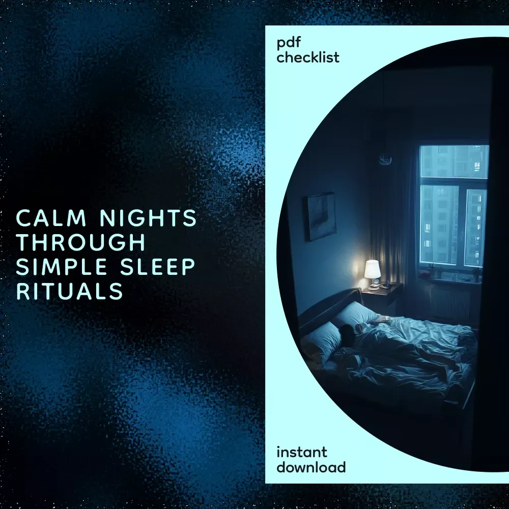 Your Bedtime Blueprint for a Restful Mind and Restorative Sleep | Meditation for Sleep Checklist | Nighttime Calm & Sleep Routine Digital Download