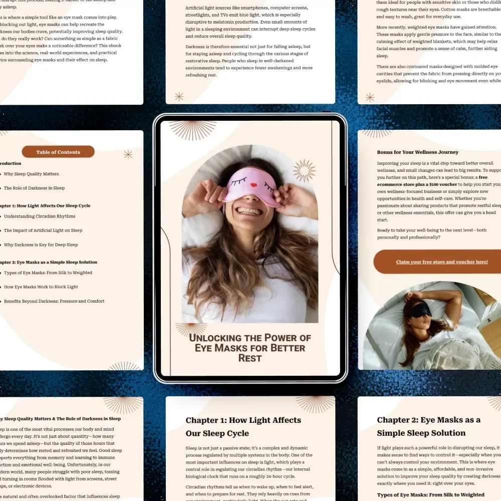 Unlocking the Power of Eye Masks for Better Rest | Sleep Science eBook Guide Answering “do eye masks improve sleep”