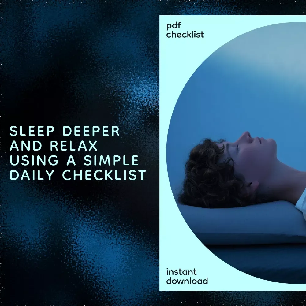 Your Deep Sleep & Relaxation Action Checklist | Sleep Meditation & Guided Relaxation Digital Download for Calm Nights