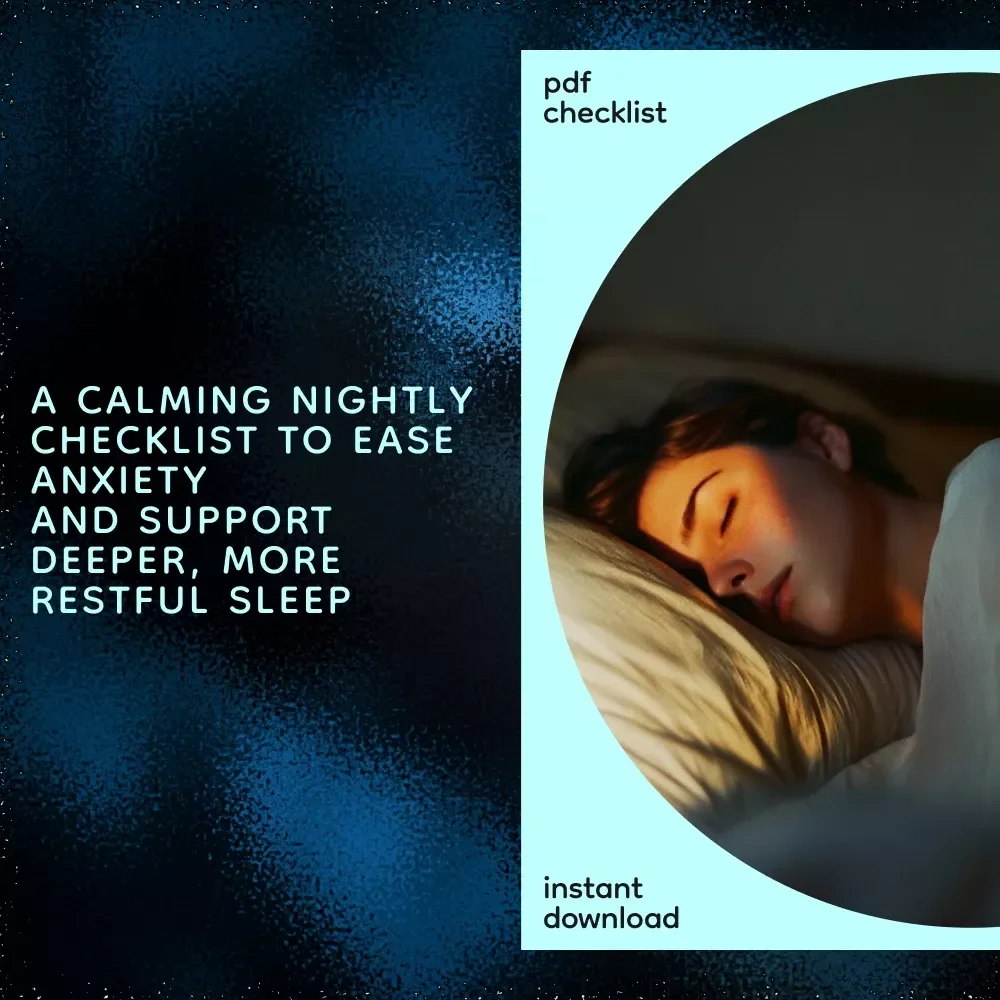 Your Nightly Path to Peace and Rest Checklist | Guided Sleep Meditation for Anxiety | Printable Evening Routine, Calming Sleep Guide, Digital Download