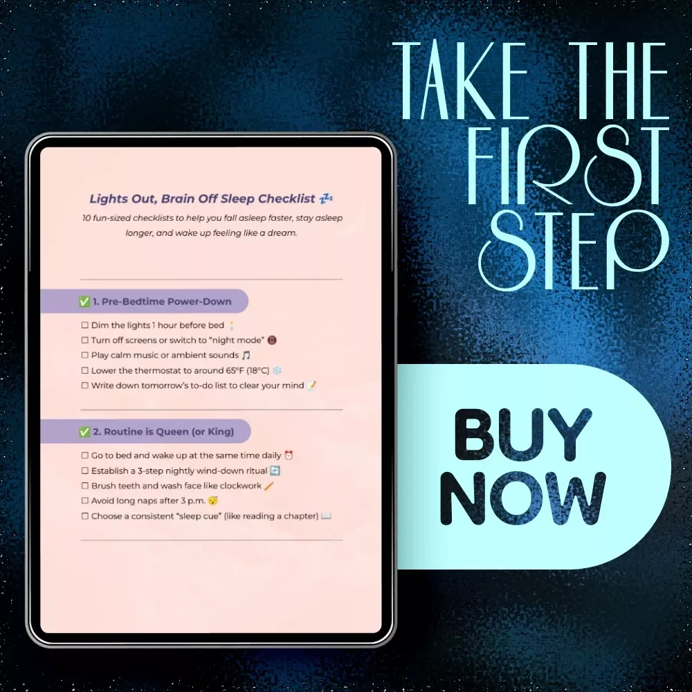 Lights Out, Brain Off Sleep Checklist: The Ultimate Guide to How to Fall Asleep Fast and Improve Sleep Quality
