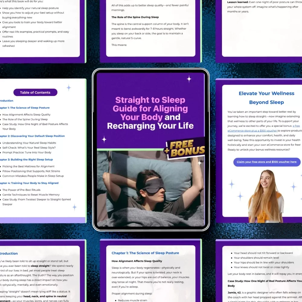 Straight to Sleep Guide for Aligning Your Body and Recharging Your Life – How to Sleep Straight eBook, Checklist & Digital Guide for Better Sleep Posture