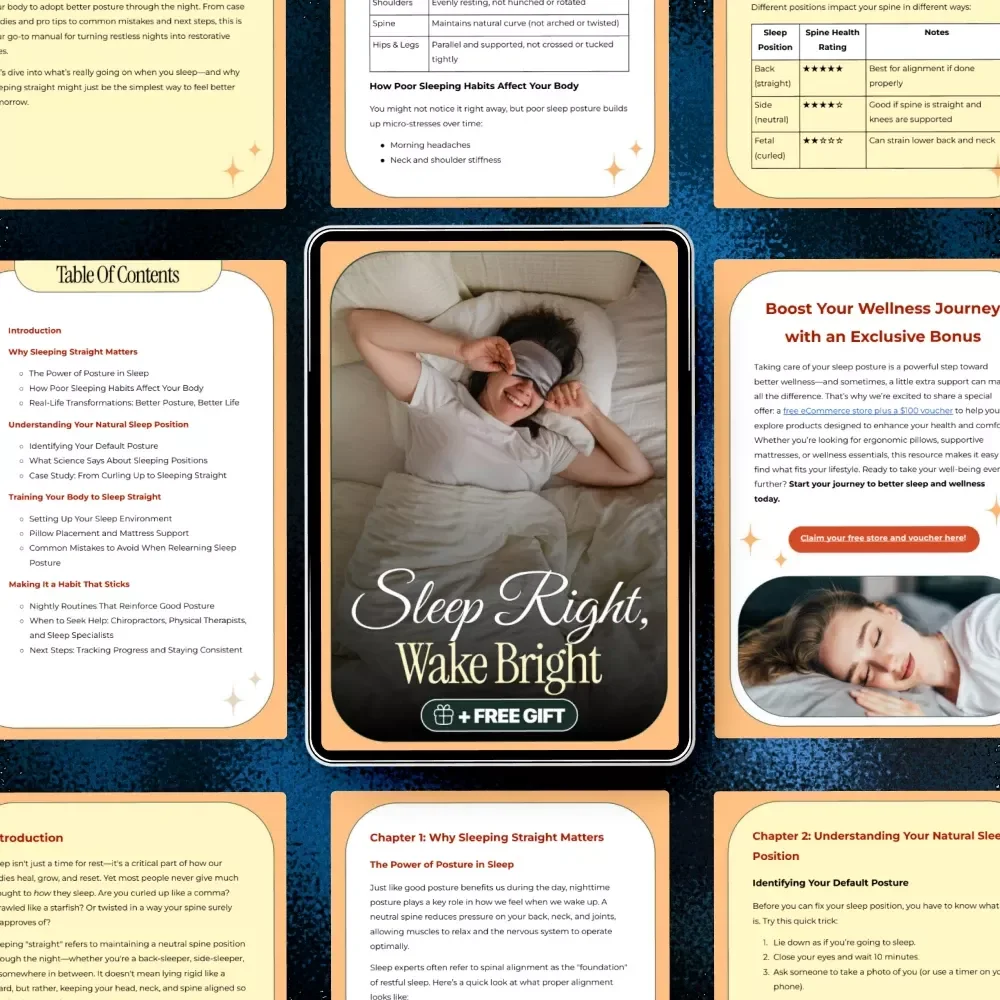 Sleep Right, Wake Bright – The Ultimate Guide on How to Sleep Straight for Better Posture, Restful Nights, and Energized Mornings