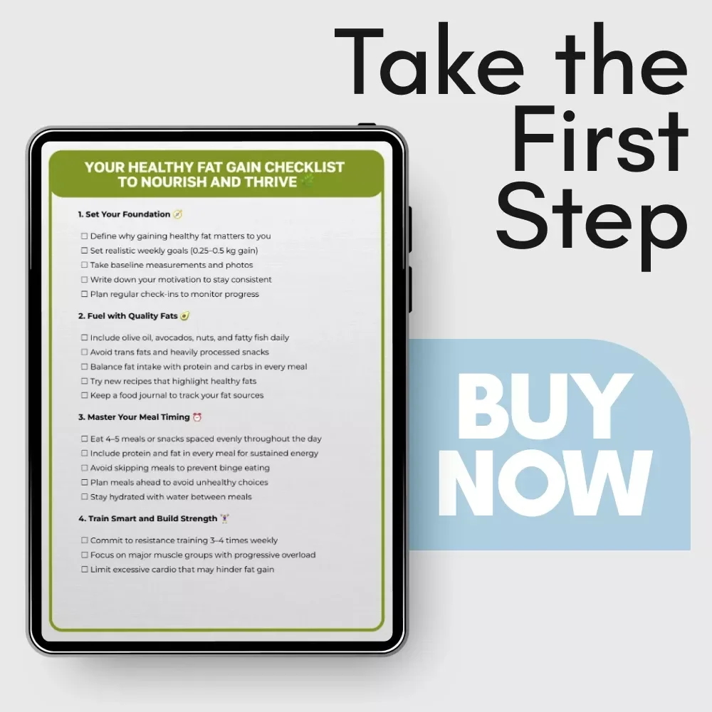 Your Healthy Fat Gain Checklist to Nourish and Thrive - Digital Download Guide