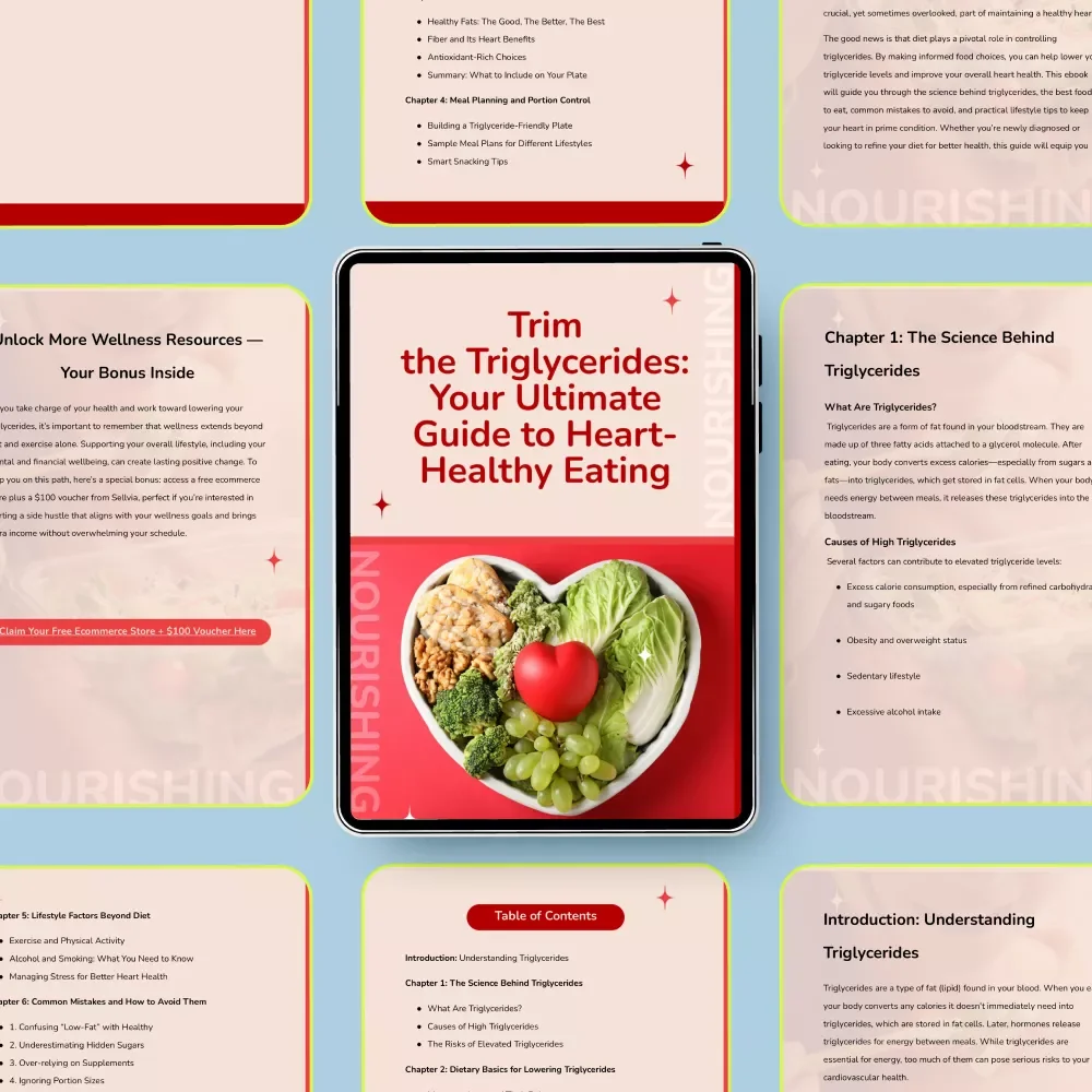 Trim the Triglycerides: Your Ultimate Guide to Heart-Healthy Eating | Best Diet for High Triglycerides eBook | Simple Meal Plans & Lifestyle Tips