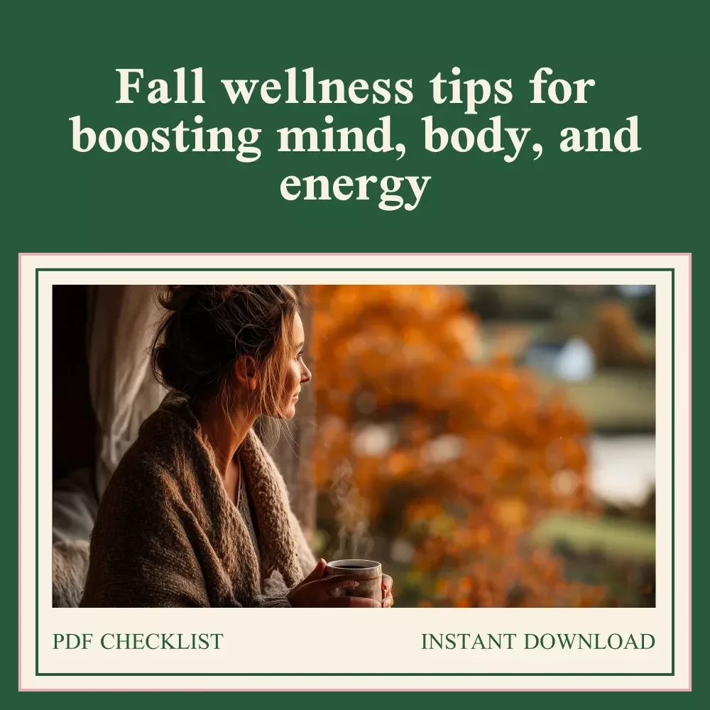 Fall Wellness Checklist for a Happier Mind and Heart - Digital Download for Mental Health Tips and Self-Care