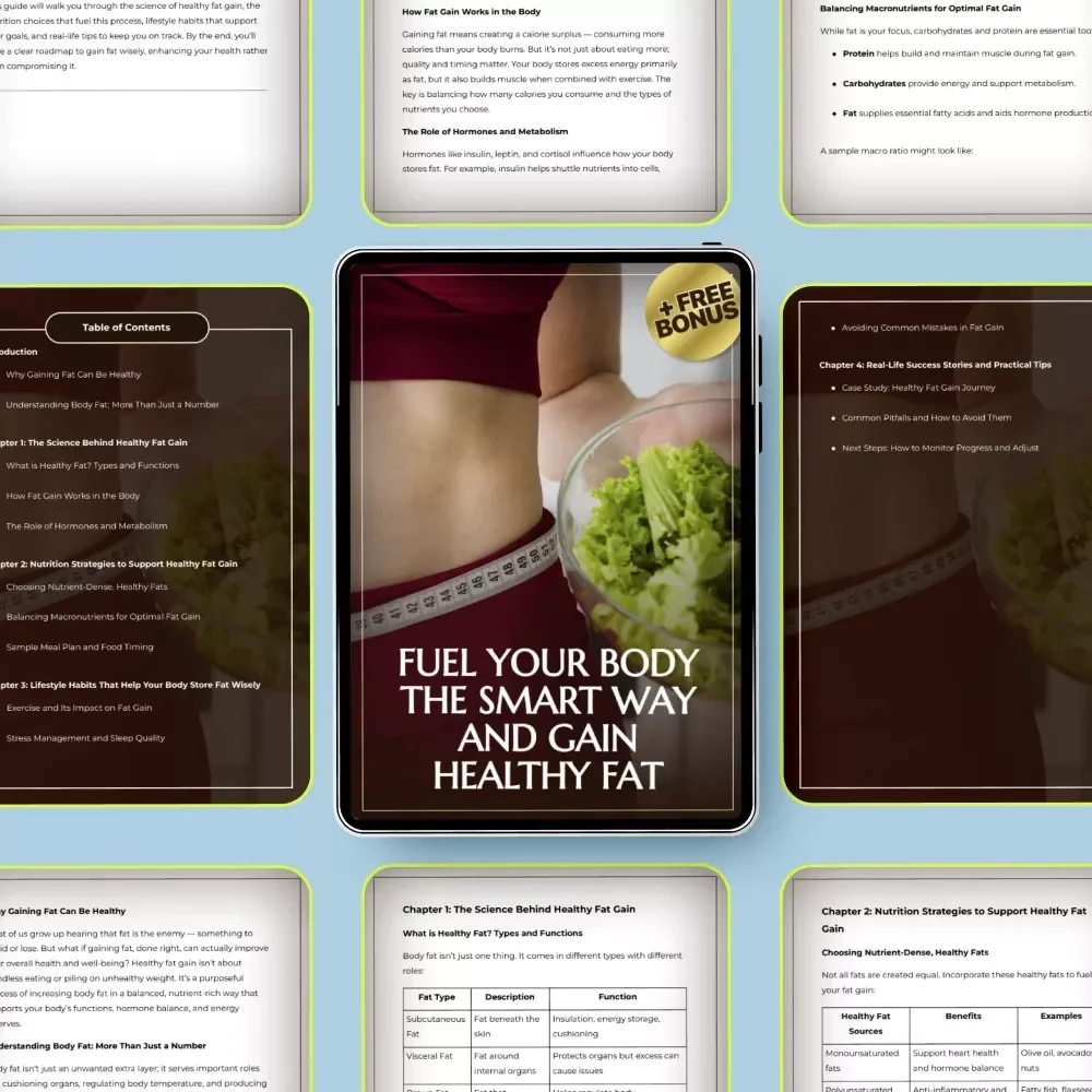 Fuel Your Body The Smart Way and Gain Healthy Fat Guide – A Comprehensive eBook for Healthy Fat Gain