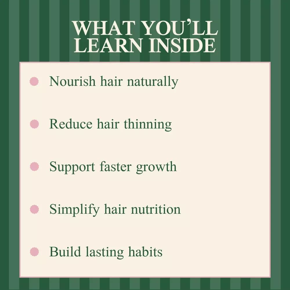 Grow Your Hair Naturally with Every Bite – Food to Increase Hair Growth Guide, Hair Nutrition eBook, Natural Hair Growth Plan