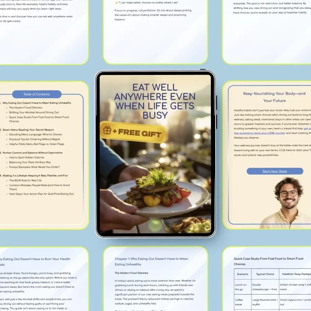 Eat Well Anywhere Even When Life Gets Busy – Practical Guide for How to Eat Healthy While Eating Out, Smart Menu Choices, Portion Control & Guilt-Free Dining