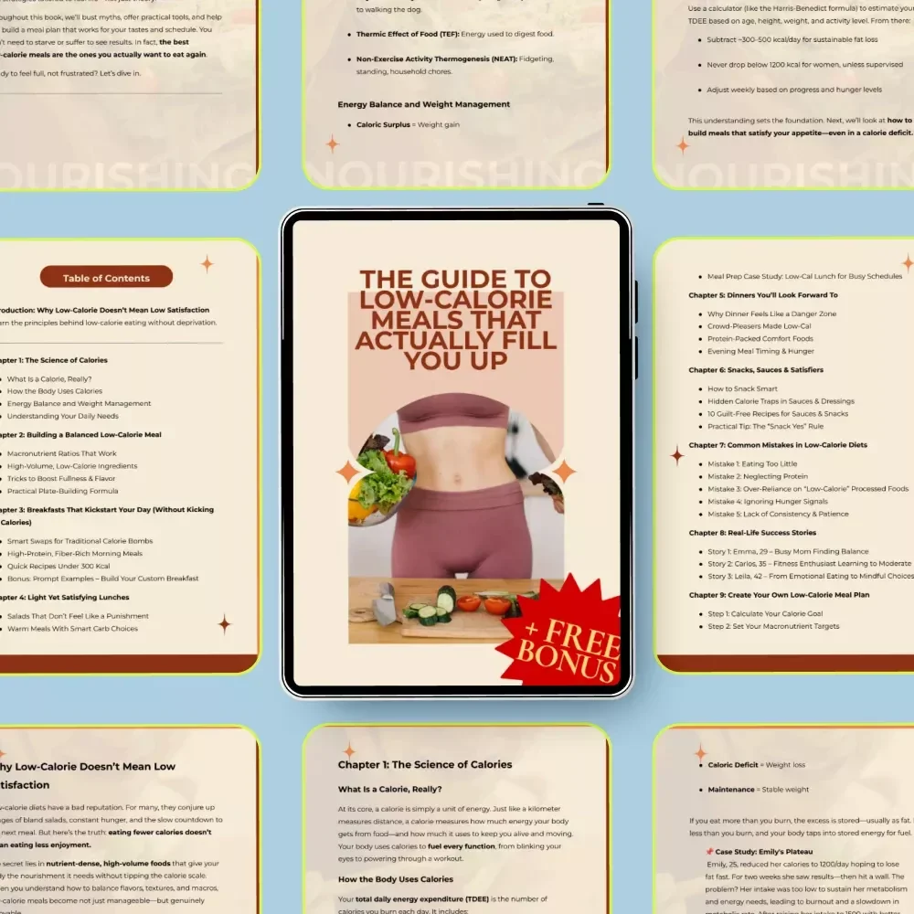 The Guide to Low-Calorie Meals That Actually Fill You Up – Easy Low Calorie Diet Meals for Weight Management and Satisfying Eating