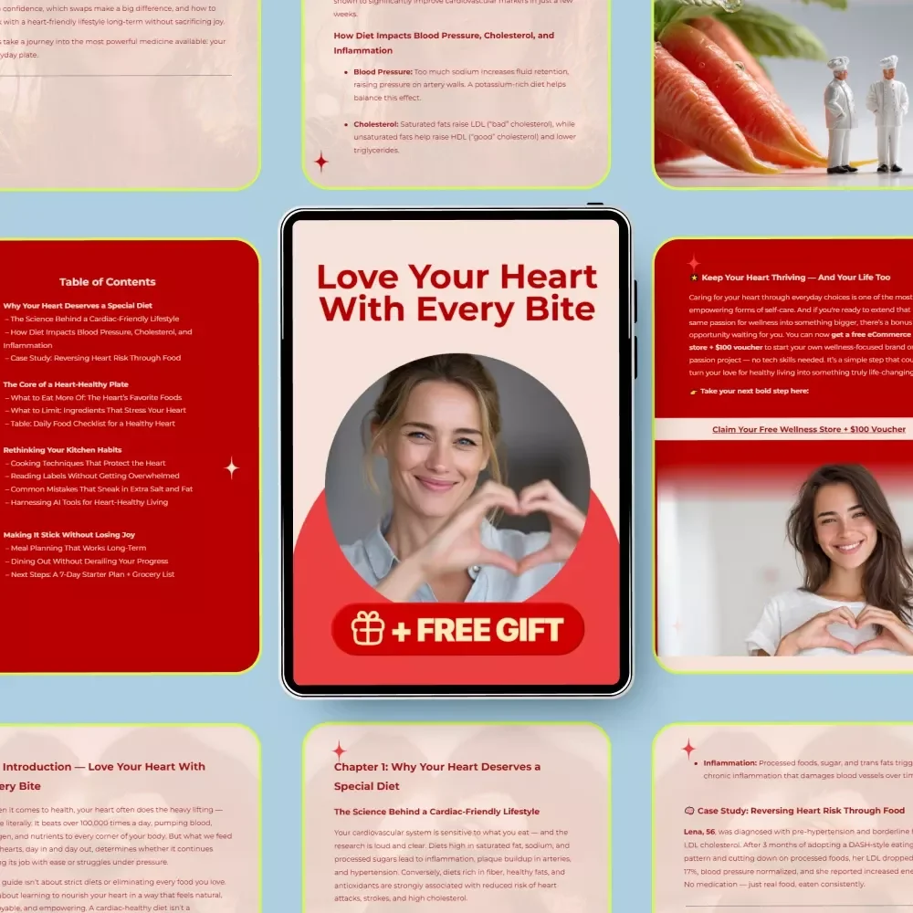 Love Your Heart With Every Bite – Ultimate Guide to a Cardiac Healthy Diet, Heart-Healthy Eating eBook, Digital Download for Nutrition and Wellness