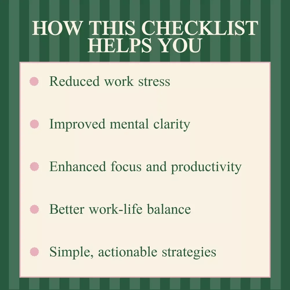 The Ultimate Feel-Good-at-Work Checklist - Tips for Mental Health at Work
