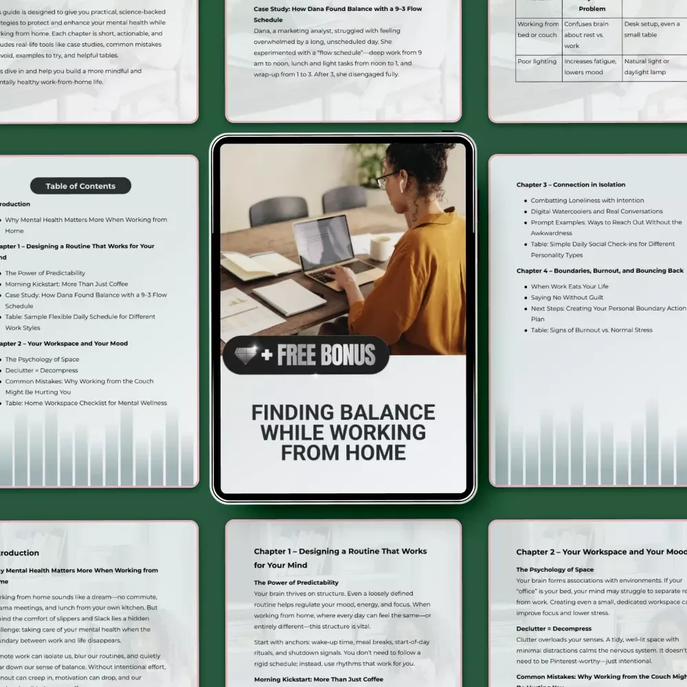 Finding Balance While Working from Home: Mental Health Tips for Remote Workers Guide