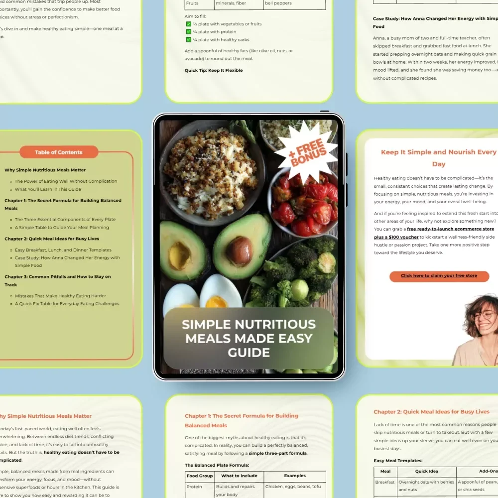 Simple Nutritious Meals Made Easy Guide – Quick & Easy Guide for Simple Nutritious Meals, Balanced Eating, Meal Planning Templates, and Healthy Lifestyle Tips