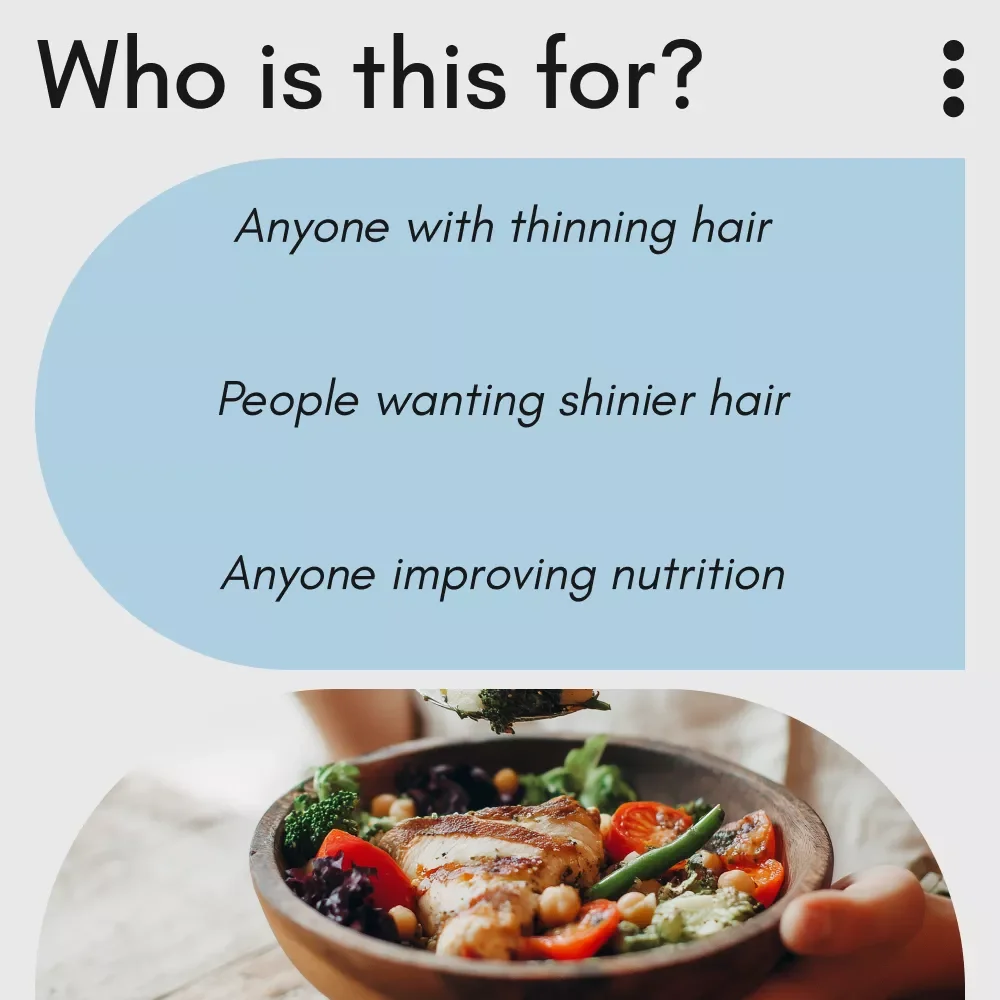Eat for the Hair You Dream Of – Food-First Guide to Shinier Strand | Foods for Healthy Hair Nutrition Guide | Digital Download