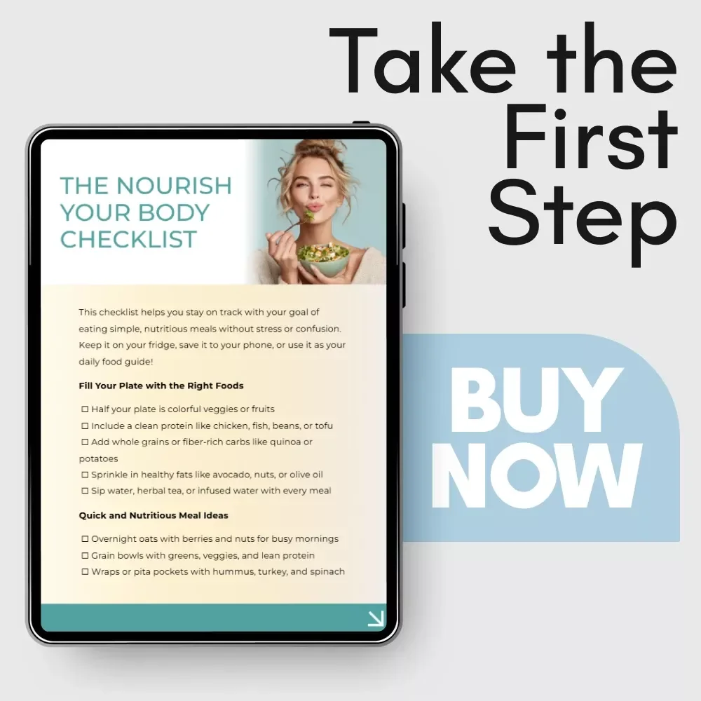 The Nourish Your Body Checklist – Simple Nutritious Meals Guide, eBook, and Daily Food Planner