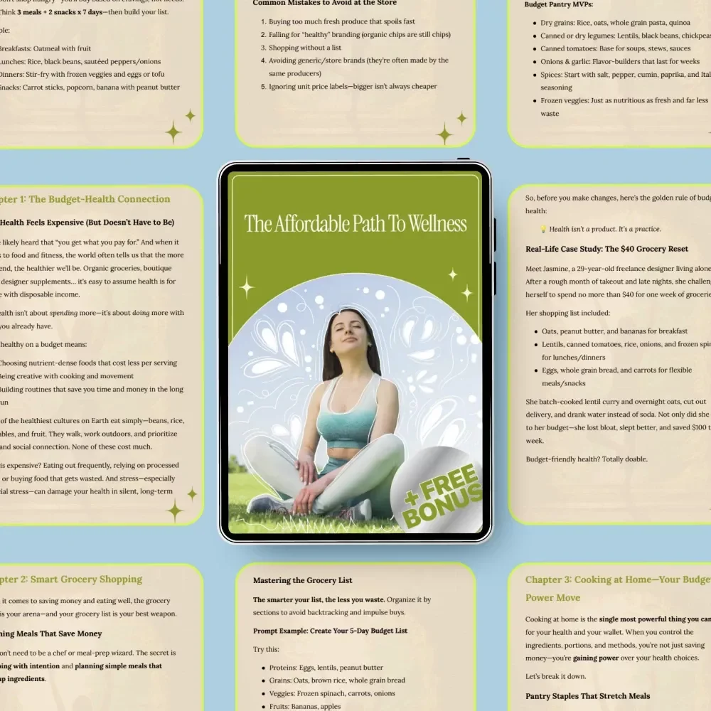 The Affordable Path to Wellness – A Practical Ebook Guide on How to Be Healthy on a Budget, Simple Habits, Affordable Fitness & Real-Life Savings Strategies
