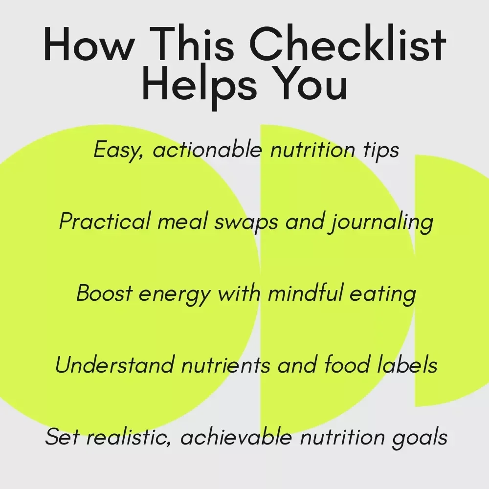 Your Eat Well, Feel Well Checklist: How Healthy is Your Diet? Digital Download