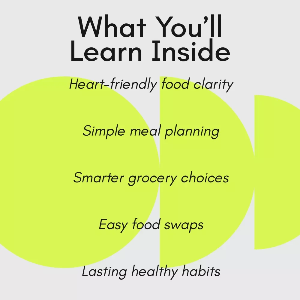 Simple Food Choices That Protect What Matters Most – Heart Healthy Diet Guide, Easy Meal Planning, Heart-Smart Food Swaps, Digital Download