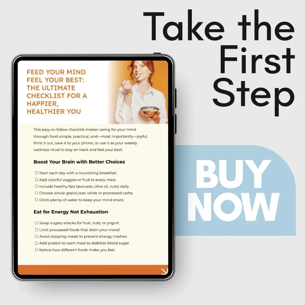 Feed Your Mind Feel Your Best: The Ultimate Checklist for a Happier, Healthier You – Diet and Mental Health Wellness Checklist, Printable Self Care Guide, Digital Download