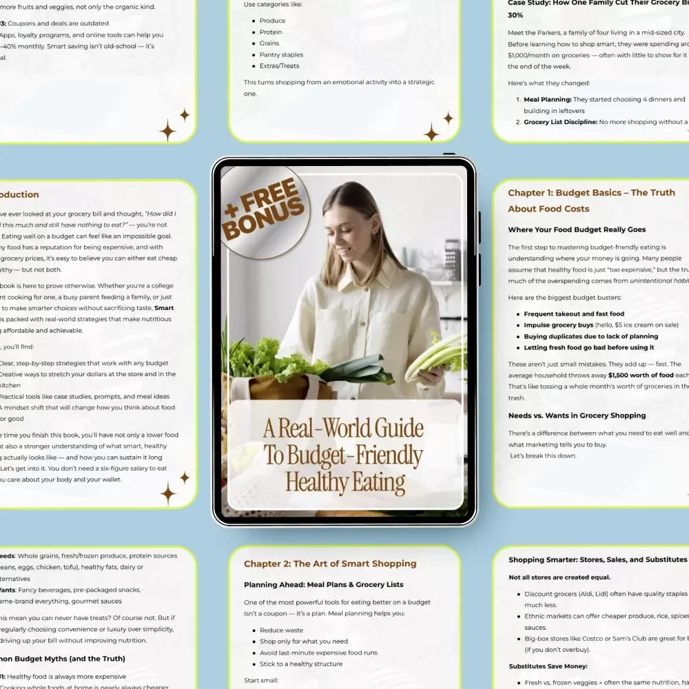 A Real-World Guide to Budget-Friendly Healthy Eating – Practical eBook for How to Eat Better on a Budget, Smart Grocery Shopping, Meal Prep & Affordable Healthy Habits