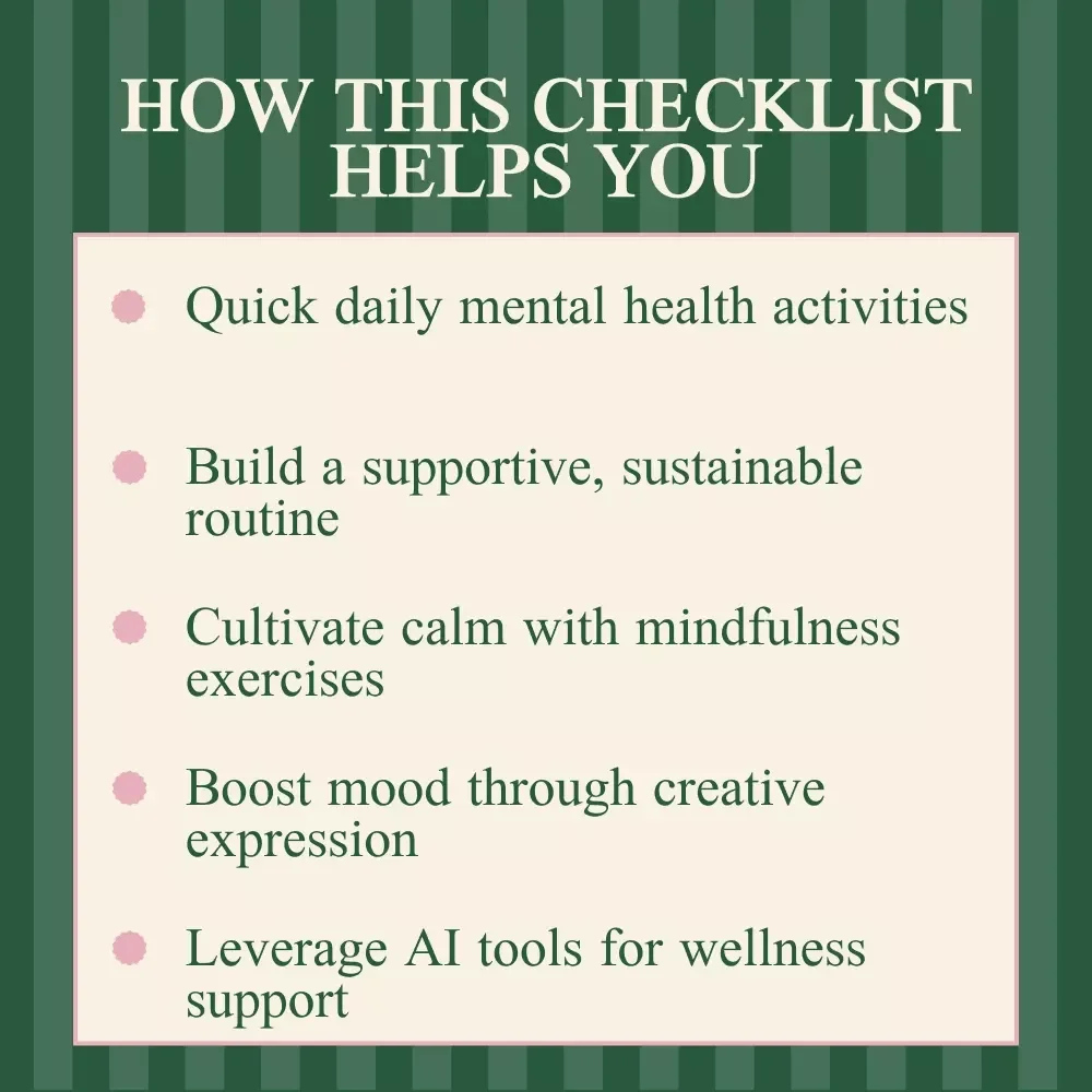 Your Ultimate Mental Wellness Action Checklist: Activities to Improve Mental Health