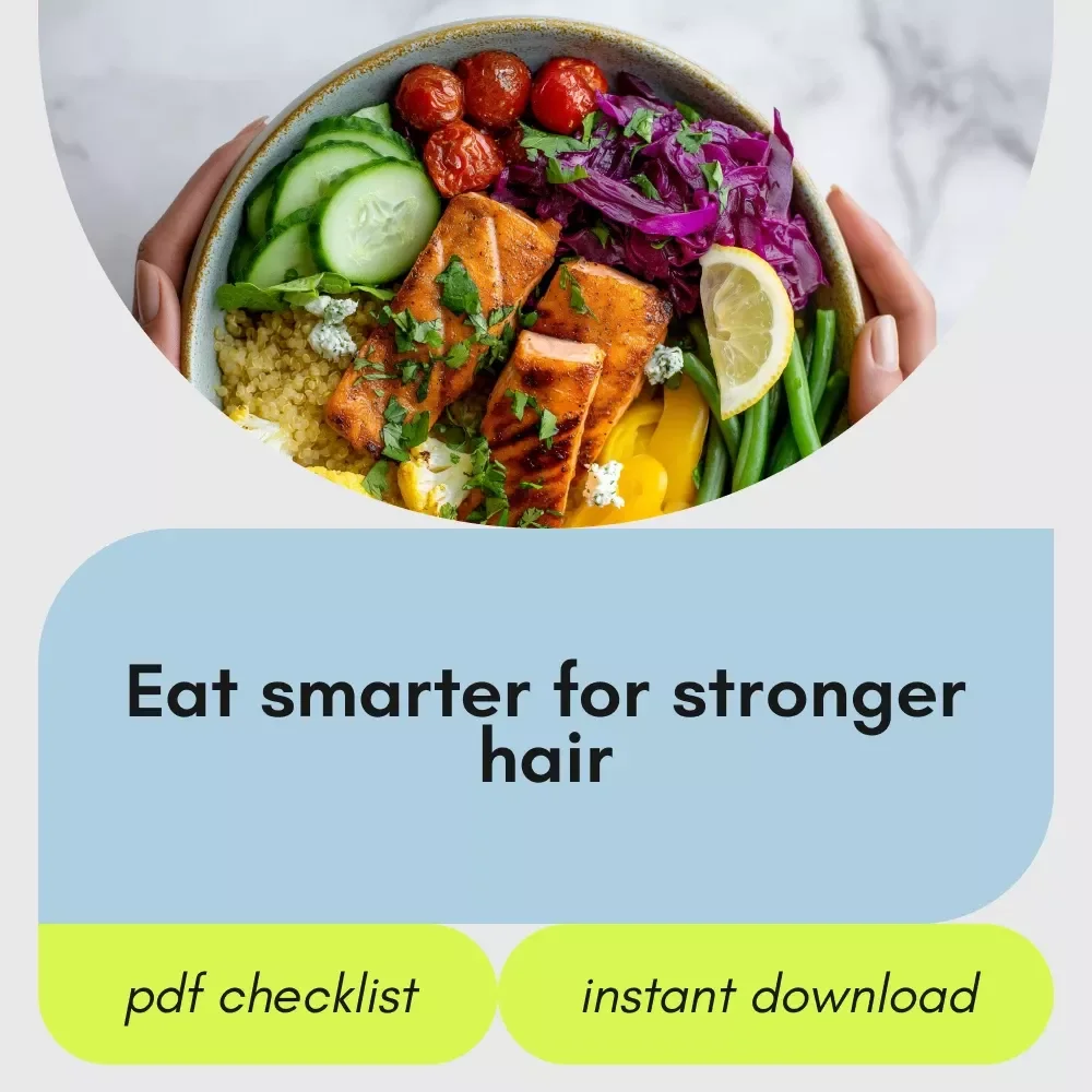 Feed Your Hair Happy Checklist for Stronger, Healthier Hair – Printable Nutrition Guide & Daily Tracker | Foods That Help with Hair Growth