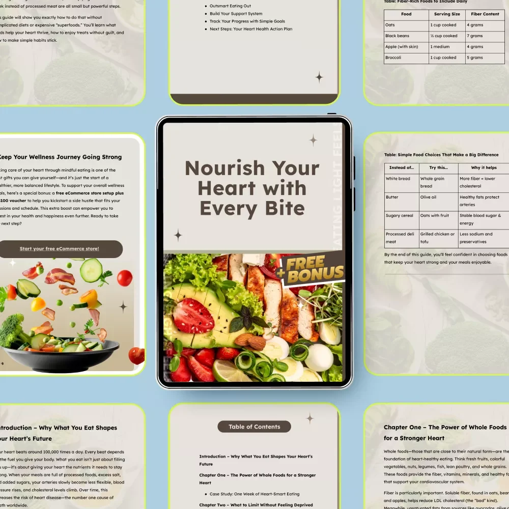 Nourish Your Heart with Every Bite – A Simple Guide to Heart Healthy Eating, Whole Foods, and Lasting Habits