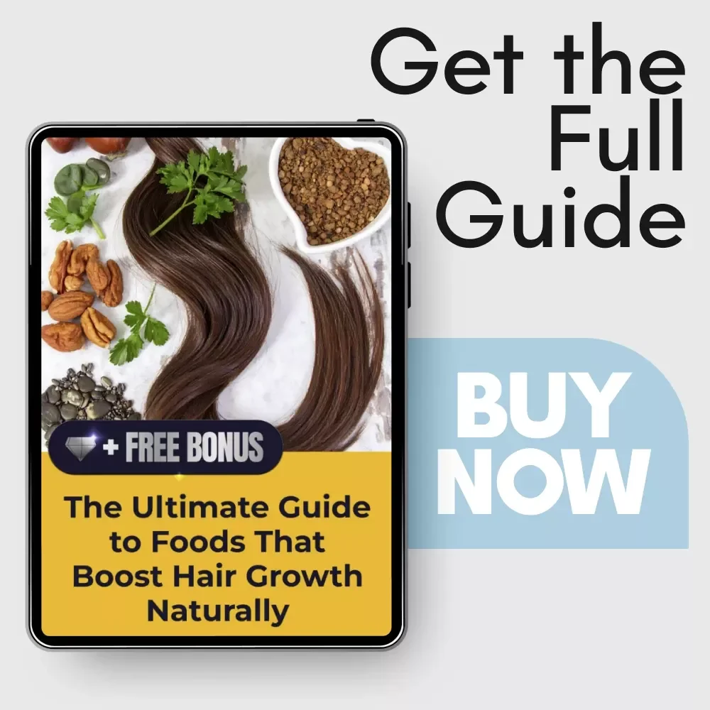 The Ultimate Guide to Foods That Boost Hair Growth Naturally | Ebook on foods that help with hair growth, Nutrition-Based Hair Care, Healthy Hair Diet Guide