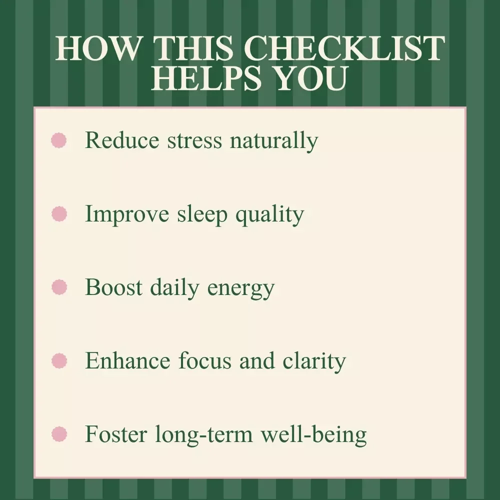 Your Step-by-Step Checklist to Lowering Cortisol: Natural Cortisol Reduction Guide for Stress Relief