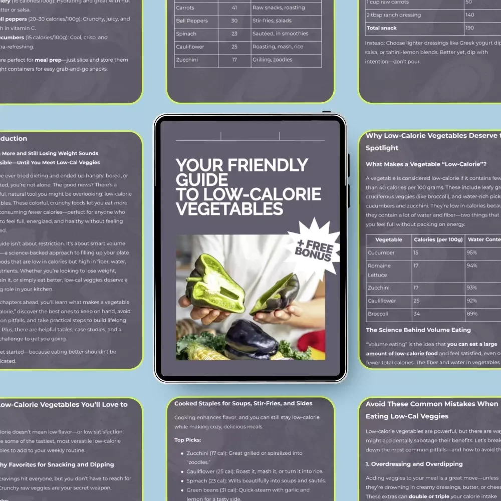 Your Friendly Guide to Low-Calorie Vegetables | Easy Eating Guide for low calorie vegetables, Volume Eating, Healthy Lifestyle Digital Download