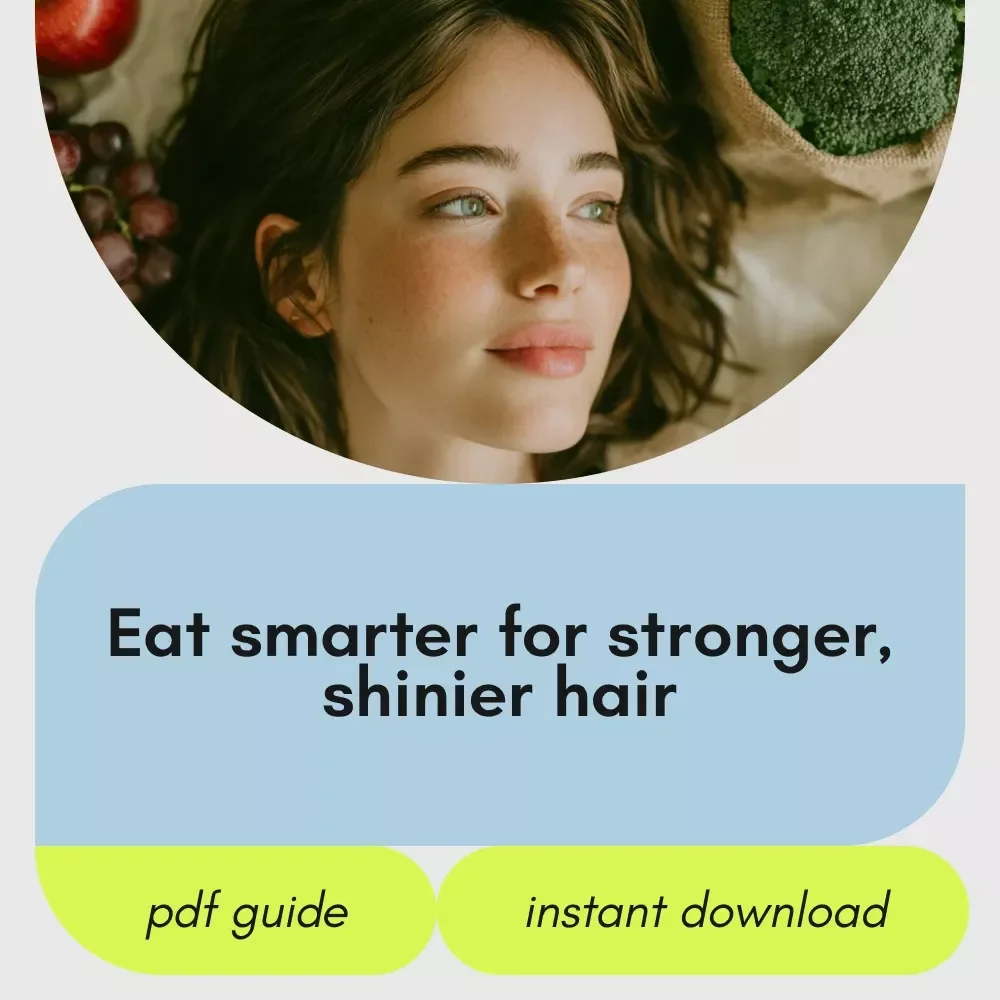 The Ultimate Guide to Foods for Strong, Shiny, and Healthy Hair – Ebook | Foods to Eat for Healthy Hair, Hair Growth Nutrition Guide, Meal Plans & Checklists