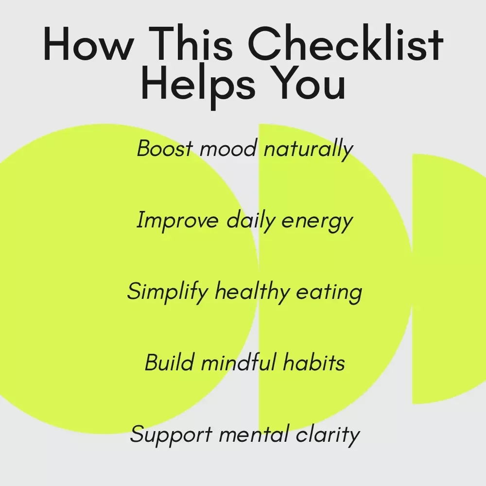Feed Your Mind Feel Your Best: The Ultimate Checklist for a Happier, Healthier You – Diet and Mental Health Wellness Checklist, Printable Self Care Guide, Digital Download