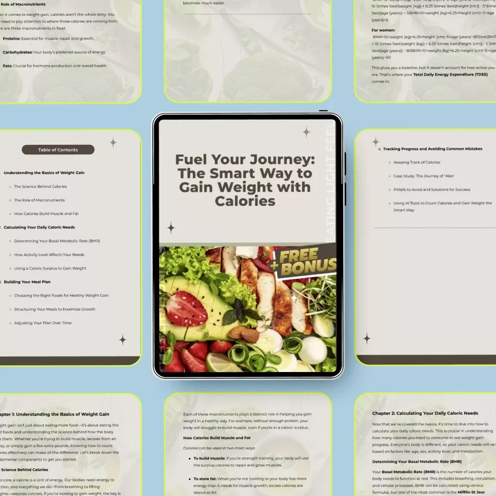 Fuel Your Journey: The Smart Way to Gain Weight with Calories – Ultimate Guide on How to Count Calories to Gain Weight for Healthy Muscle Growth