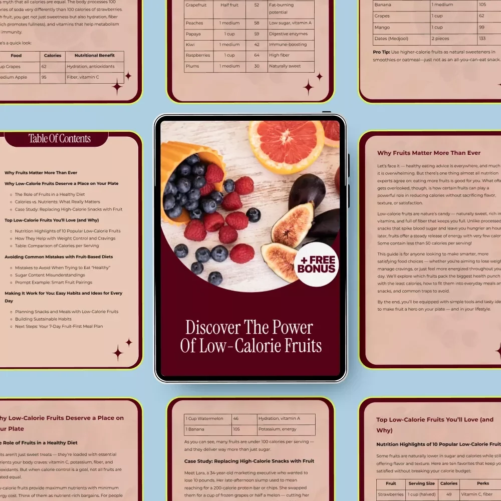 Discover the Power of Low-Calorie Fruits: A Guide to Healthy Snacking and Weight Control