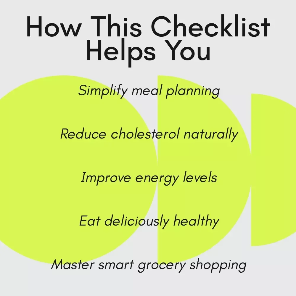 The Heart-Happy Habits Checklist – Digital Download for a Cardiac Healthy Diet, Heart-Smart Meals & Lifestyle Guide