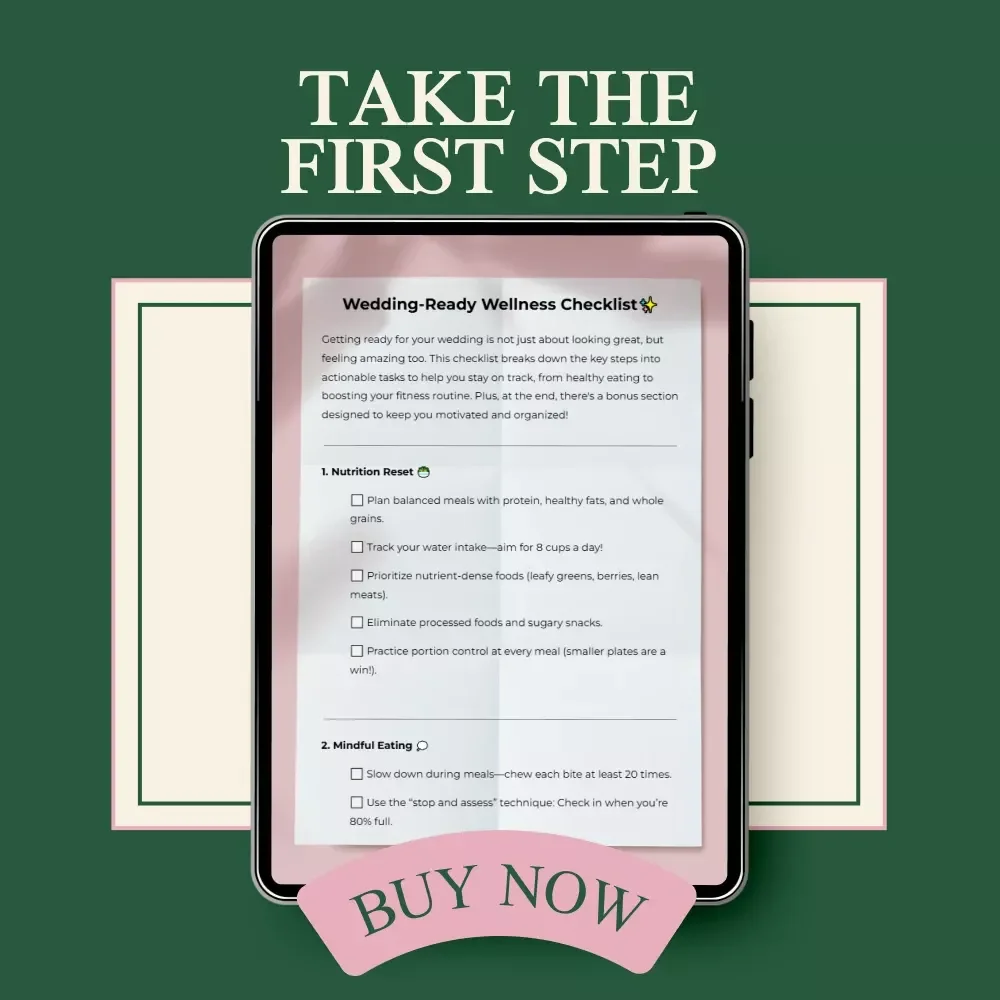 Wedding-Ready Wellness Checklist | Bridal Weight Loss Planner & Self-Care Guide