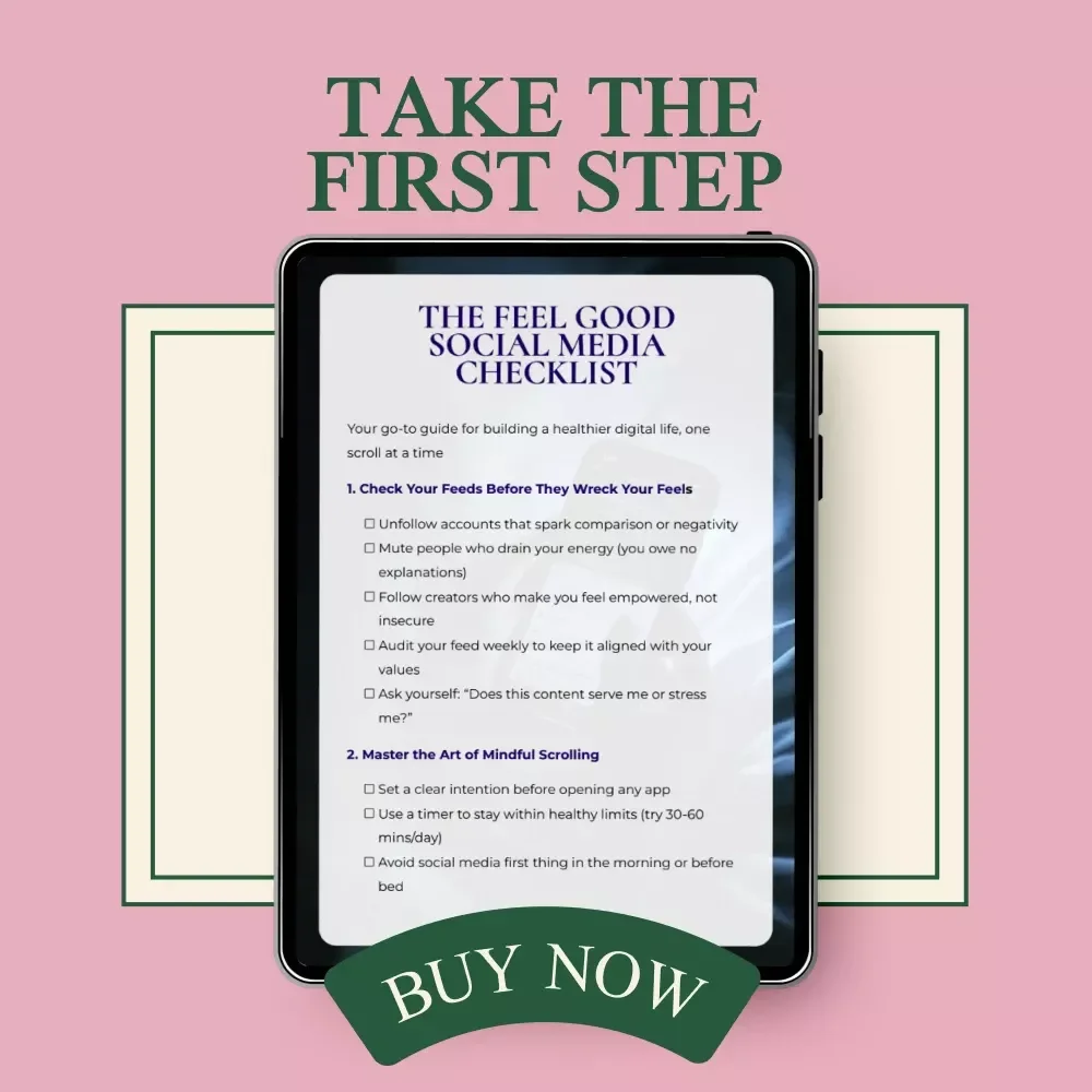 The Feel Good Social Media Checklist – Digital Wellness Checklist for Mindful Scrolling, Mental Health & Balanced Online Habits | Instant Download