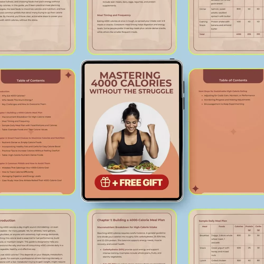 Mastering 4000 Calories Without the Struggle: A Complete Guide to Eating 4000 Calories a Day