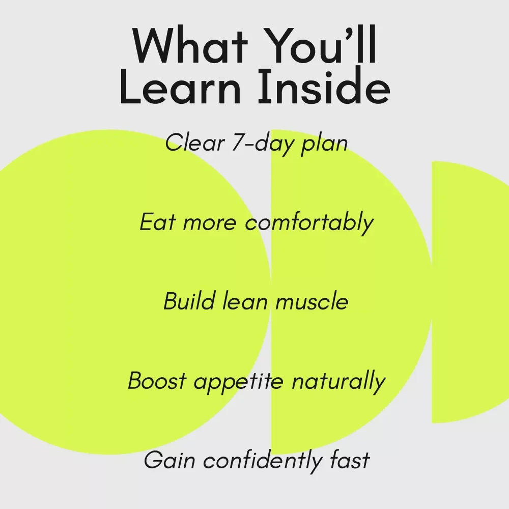 The 7-Day Blueprint to Healthy Weight Gain | How to Gain Weight in 7 Days eBook | Simple Meal Plan + Beginner Workouts