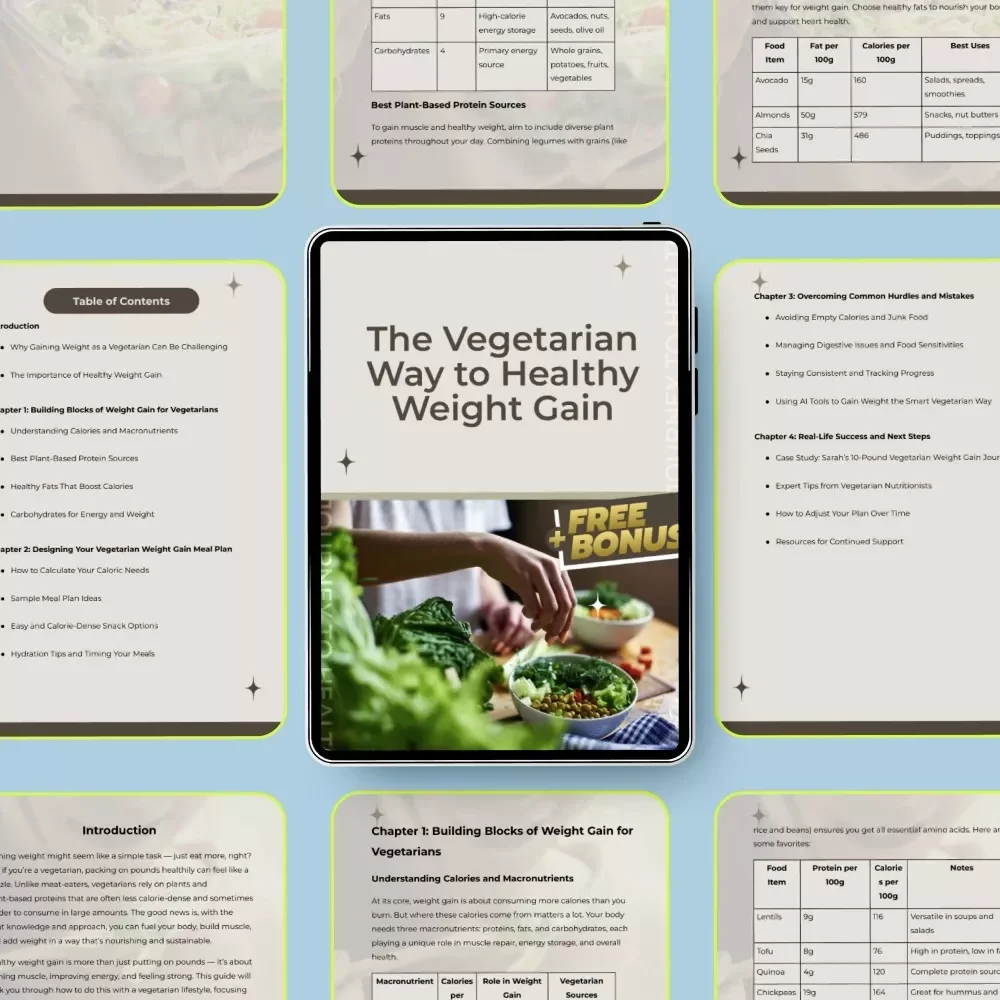 The Vegetarian Way to Healthy Weight Gain – Ultimate Guide on How to Gain Weight as a Vegetarian with Meal Plans, Snacks, and Expert Tips