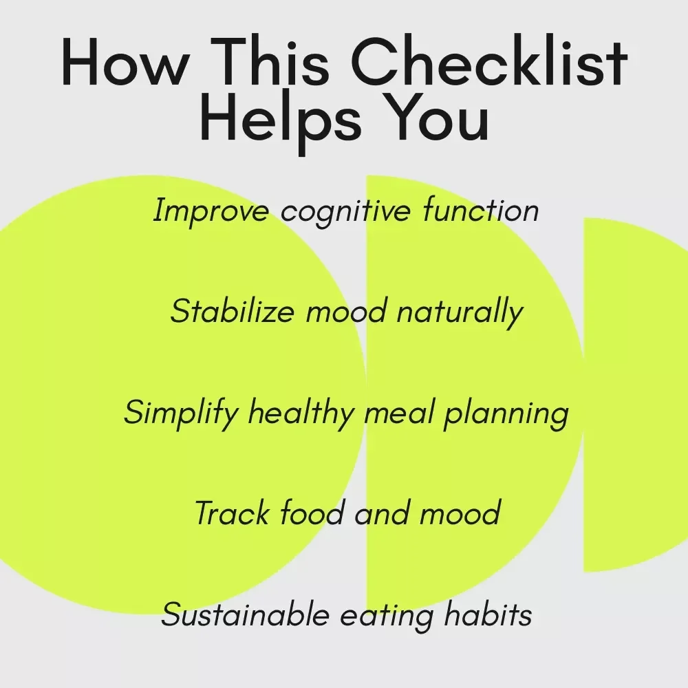Mental Health Diet Checklist: A Simple Guide to Improving Your Mind and Mood