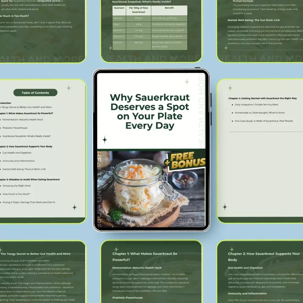 Why Sauerkraut Deserves a Spot on Your Plate Every Day: A Guide on How is Sauerkraut Good for You, Gut Health, Probiotics & Daily Nutrition