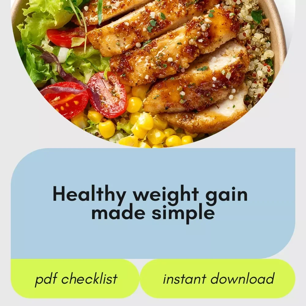 Your Healthy Weight Gain Checklist | Simple Step-by-Step Guide on how to count calories to gain weight for Beginners
