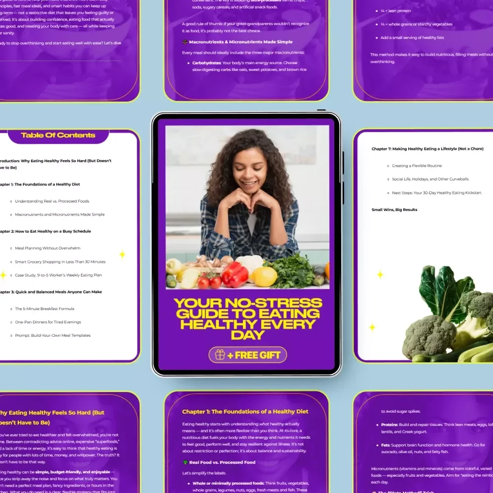 Your No-Stress Guide to Eating Healthy Every Day: Easy Tips for Busy People