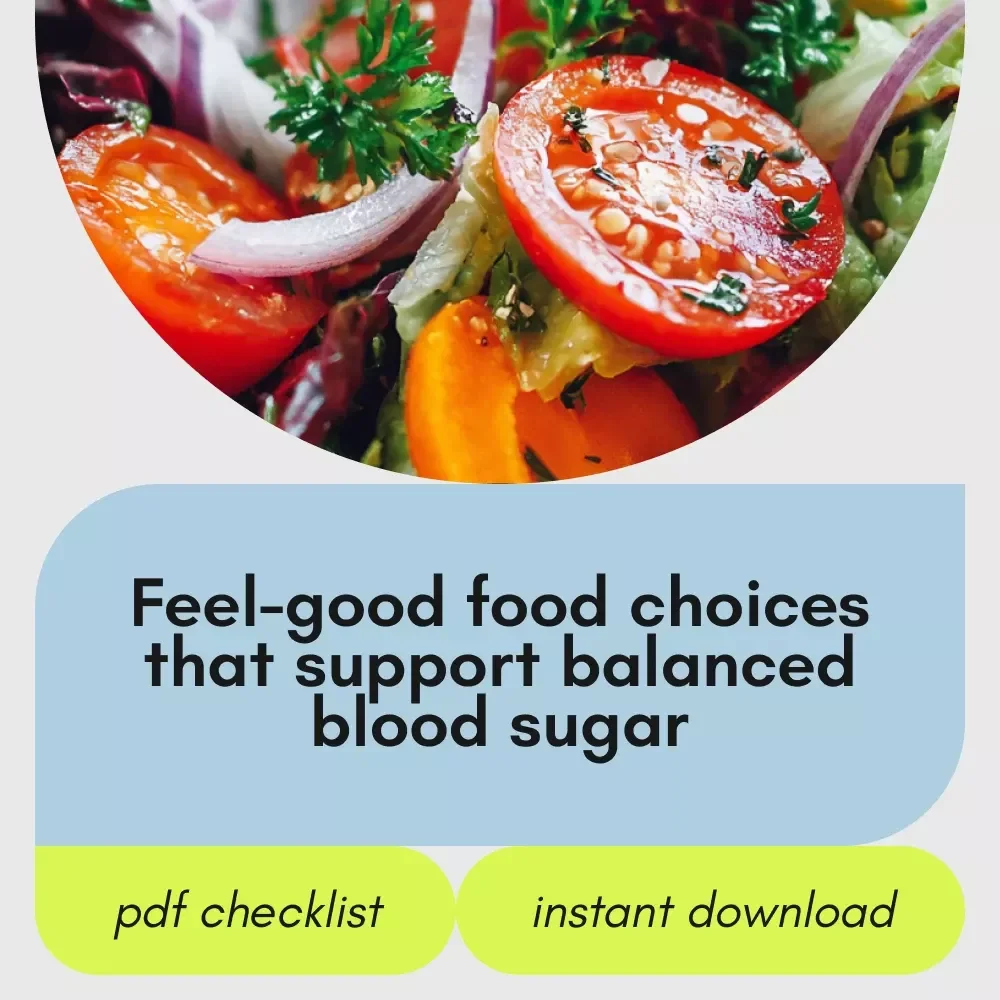 The Feel-Good Food Checklist | Prediabetes Friendly Nutrition Guide | Blood Sugar Balance Checklist | Healthy Eating Digital Download
