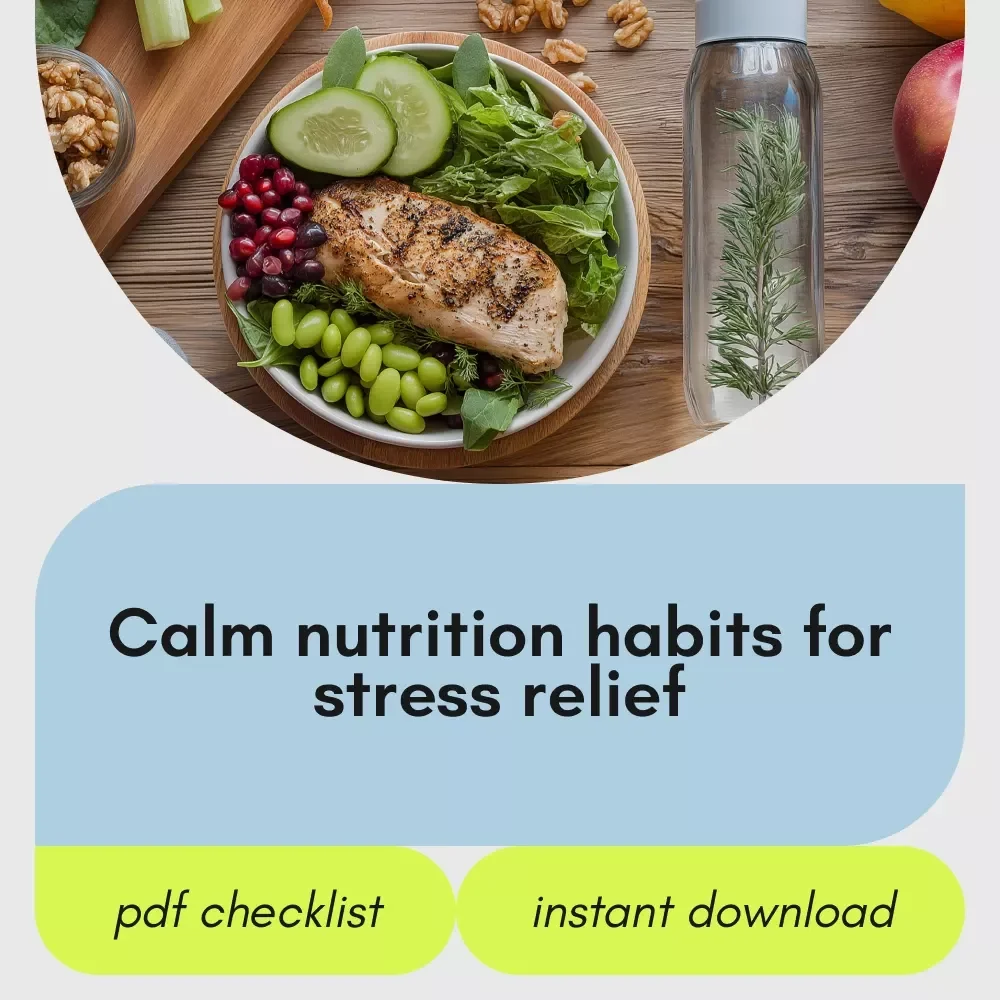 Your Stress-Free Wellness Checklist – Printable Nutrition and Stress Reduction Checklist for Calm, Balanced Living