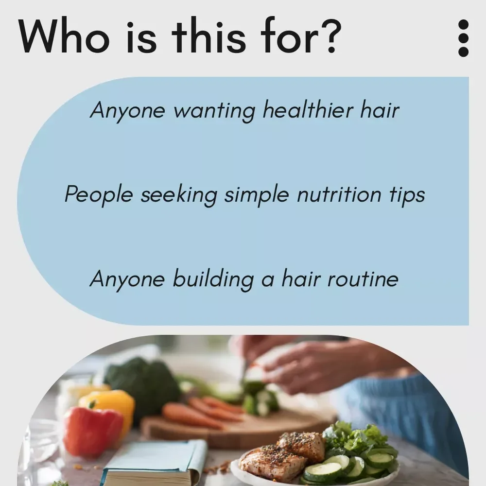 The Hair-Nourishing Checklist to Eat Your Way to Stronger, Shinier Strands – Foods to Eat for Healthy Hair, Hair Growth, Hair Nutrition, Hair Health Guide, Hair-Friendly Meal Plan, Digital Hair Care Checklist